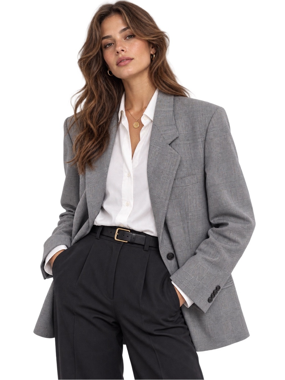 Vintage JoS. A. Bank Plaid Blazer Size 10 Made USA Academia Preppy Oversized